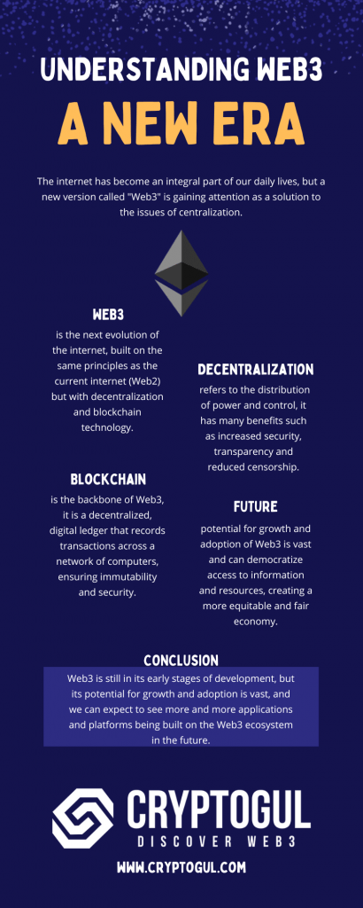 An infographic summarizing the web page with the information on web3.
