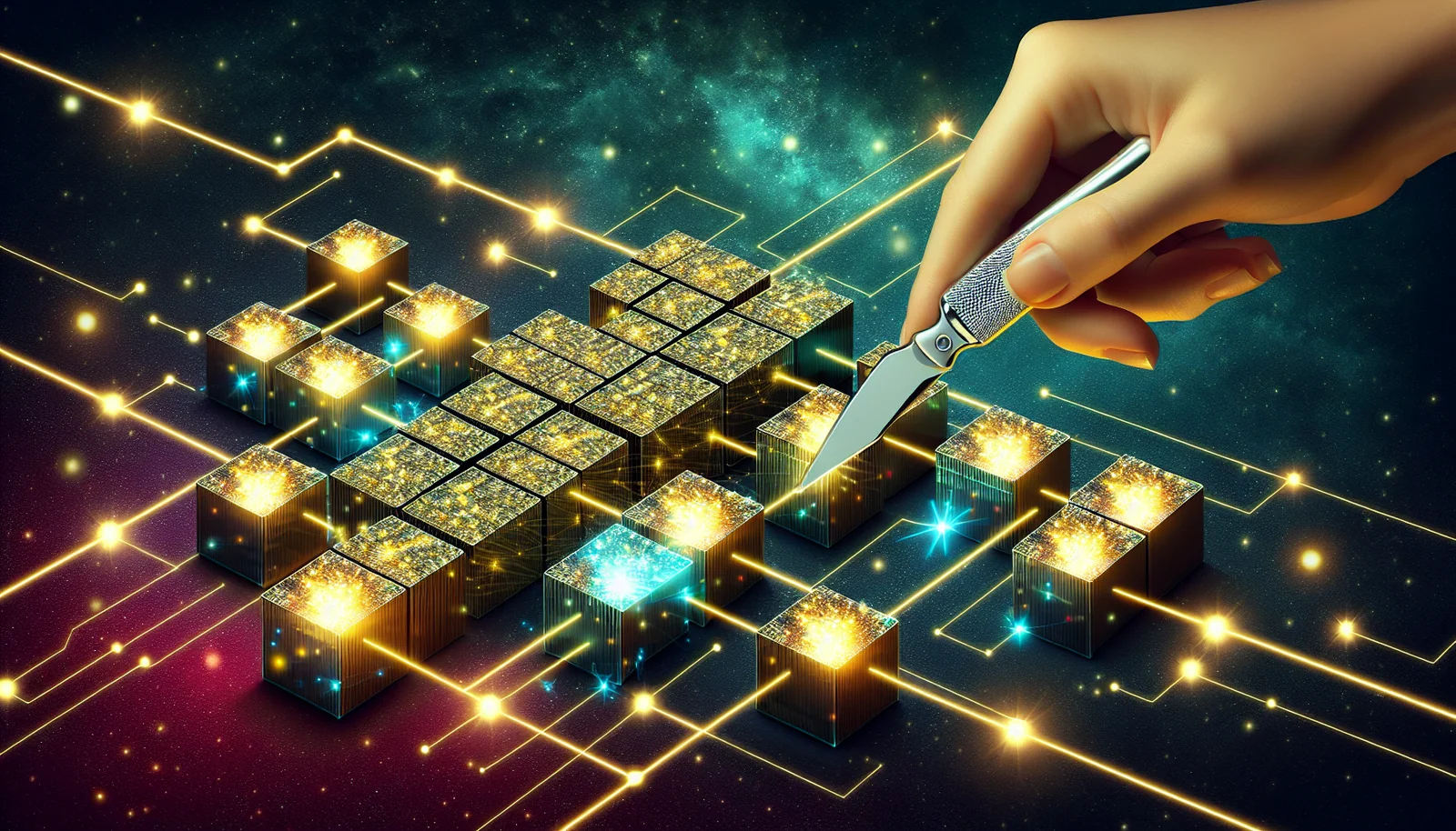 Blockchain technology providing decentralized ledger for verifying transactions
